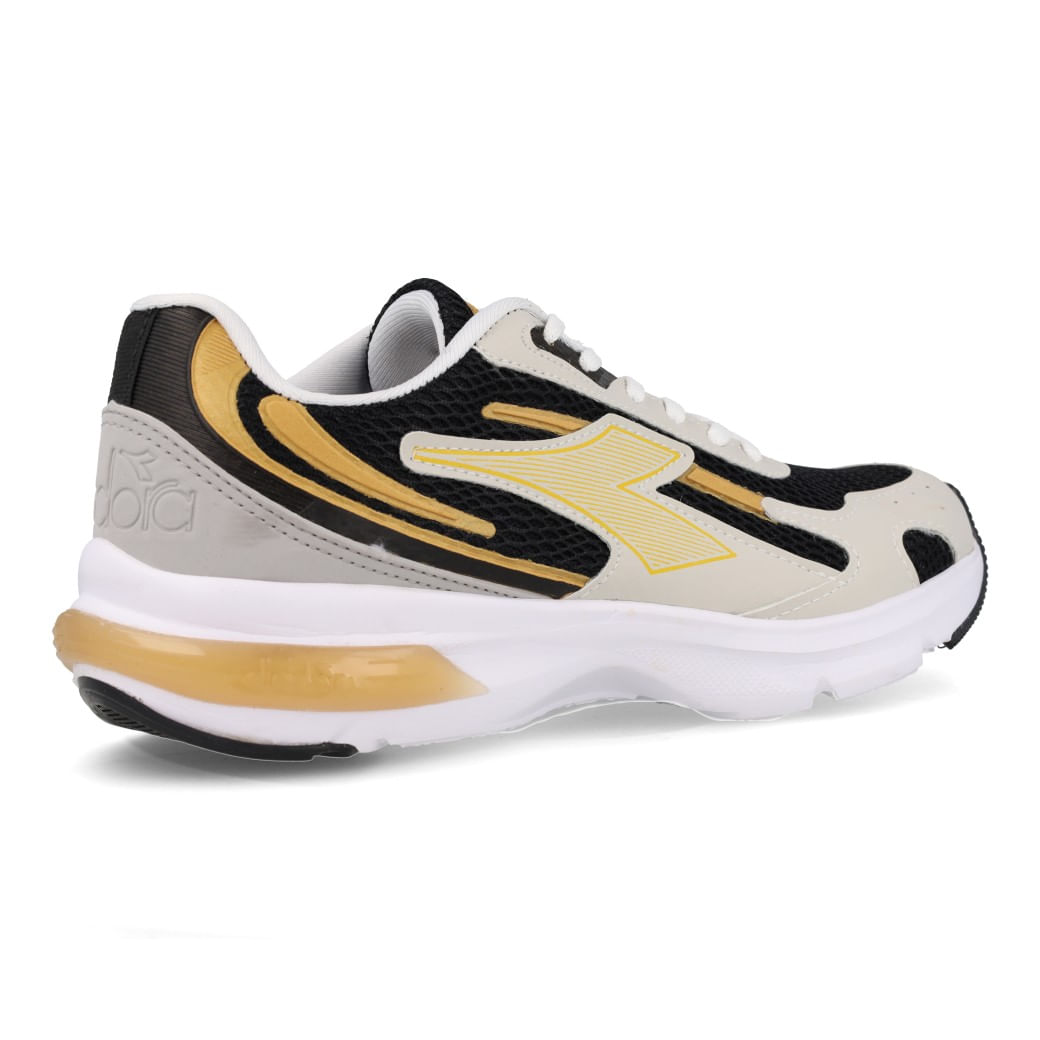 Diadora Tenis DFSC063-01 MASSIMO Preto-Branco-Dourado_6__